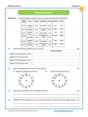 cover image of Grade 5 Maths Test: Mixed Skills Practice 5